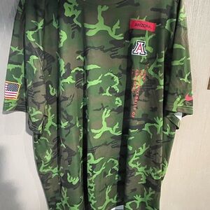 Men’s Sz 3XL Nike Dri-Fit Camo Green Short Sleeve Tee “University of Arizona”